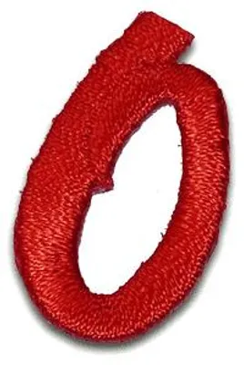 Produktbild von Buchstabe O 3.2x1.8cm: Alphabet Buchstaben Einzeln Auswählbar - Aufnäher, Bügelbild, Aufbügler, Applikationen, Patches, Flicken, Zum Aufbügeln