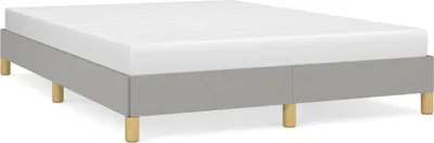 Produktbild von vidaXL Bettgestell ohne Matratze Hellgrau 160x200 cm Stoff