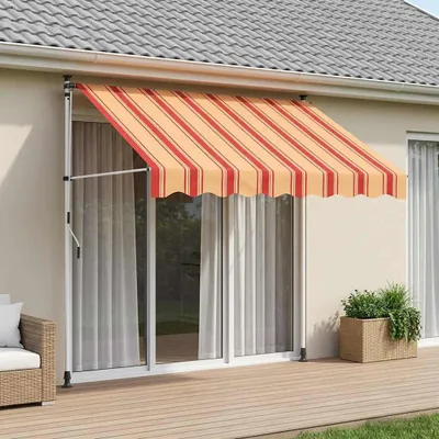 Produktbild von Manuell einziehbare Markise Mehrfarbig 300 x 115 x 300 cm - Markisen c3178