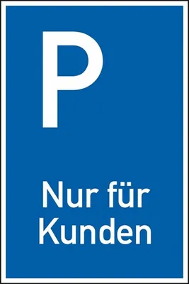 Produktbild von Dreifke® Schild I Parkplatzschild Nur für Kunden, spitze Ecken, Aluminium, 40...