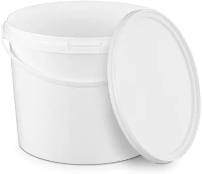 Immagine prodotto di Secchio BENBOW con coperchio, capacità 3 litri, confezione da 1000 pezzi, adatto al contatto con alimenti,  BRC, colore bianco
