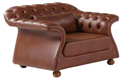 Image de Fauteuil confortable, revêtement en similicuir, fauteuil rembourré, fauteuil relax, fauteuil pivotant élégant