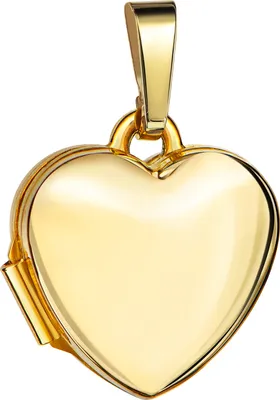 Produktbild von Anhänger Herz goldenes Medaillon aus Gold 750 Foto Amulett Gold
