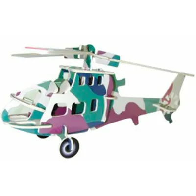 Produktbild von WOODEN TOY , WCK 3D Puzzle Kampfhubschrauber Farbe