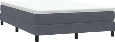 Produktbild von Maison Exclusive - Boxspringbett ohne Matratze Dunkelgrau 140x210 cm Samt