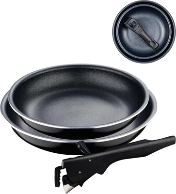 Produktbild von BERGNER Black Edition Pfannenset 3-teilig Induktion Backofen Click 22/26cm Set