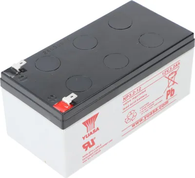 Produktbild von YUASA NP3.2-12 Blei Akku 12 Volt, 3200mAh mit Faston 4,8mm Steckkontakten