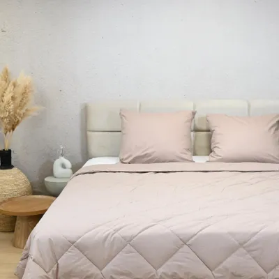 Produktbild von HappyBed - Bettdecke aus 100% Baumwolle  200x200 cm - Waschbare Bettdecke ohne Bezug - Bedruckte Bettdecke ohne Bezug - Bettwäsche - Dune