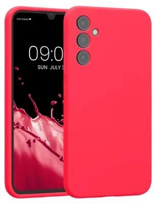 Produktbild von kwmobile Hülle kompatibel mit Samsung Galaxy A34 5G - Hülle Silikon gummiert - Handyhülle - Handy Case in Neon Pink