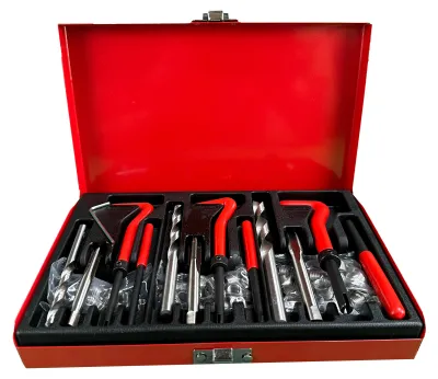 Immagine prodotto di Kit-set riparazione filettatura, attrezzi ripristino filetti M6 M8 M10, inserto compatibile, utensili manuali per auto , Gebo Tools