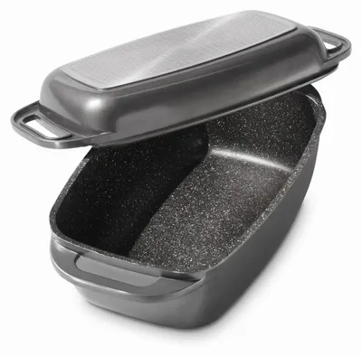 Image de STONELINE® cocotte Gris 40x22 cm | avec couvercle