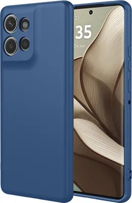 Produktbild von Hülle für Motorola Edge 50 - Phonesta Soft Silk Silikon Back Cover - Dunkelblau