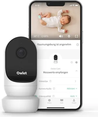 Produktbild von Owlet Cam 2: Smarte HD Babyphone Kamera weiß