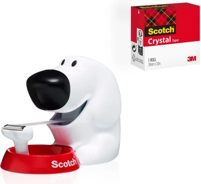 Produktbild von Scotch® Hund Design Abroller + Scotch Magic Klebeband + Crystal Clear Tape