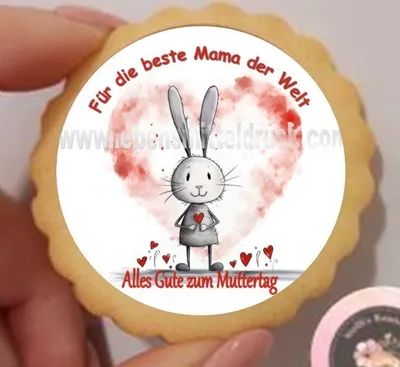 Produktbild von Muttertag Beste Mama mit Wunschtext  Keks / Cupcake Aufleger 1 Seite Saracino Cake Paper - leicht raue Oberfläche Ausstanzung rund  5 cm 20 Stk.