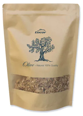 Productafbeelding van Lacor - 69555: Rookhout, rookvlokken, olijnhout, 100% natuurlijk, met olijfsmak