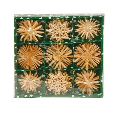 Produktbild von Weihnachtsbaumschmuck Strohsterne 30-tlg. Ø 6 cm | 75312 - Christbaum Anhänger
