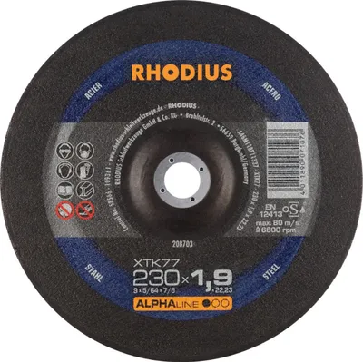 Zdjęcie produktu dla Rhodius 208703 Cutting disc (off-set) 230 mm 1 pc(s) Steel