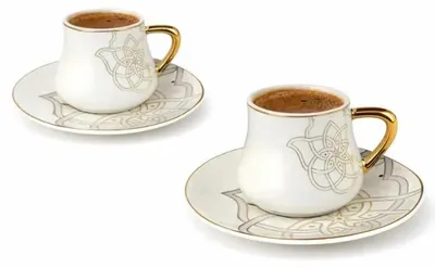 Produktbild von Cinar - Espressoset - CNR1034 - 12-teilig - Keramik - Schwarz