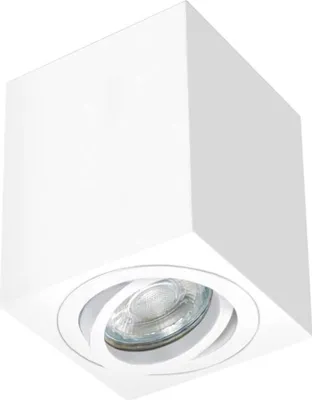 Produktbild von Heitronic Aufbaustrahler ADL8001 weiß eckig schwenkbar GU10 LED max. 12W