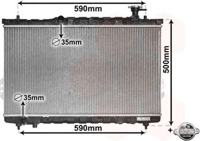 Produktbild von VAN WEZEL 82002109 Kühler Wasserkühler Motorkühler für HYUNDAI SANTA FÉ I (SM)