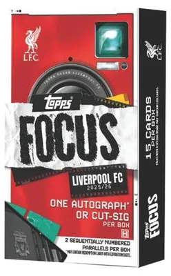 Produktbild von 2025-26 Topps Focus Liverpool Hobby Box Englisch