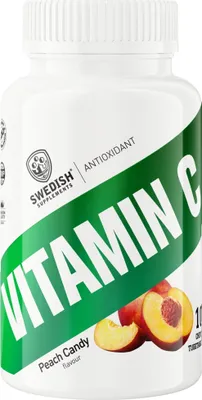 Productafbeelding van ZWEDSE supplementen | Vitamine C 500 mg, perzik smaak