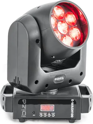 Obrázok produktu pre LED pohyblivá hlava IBIZA ''E-WASH100'', 7x 15W RGBW 4 v 1 LED