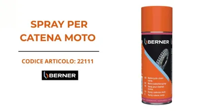 Immagine prodotto di Berner spray per catene moto detergente per catene, grasso per catene 400 ml