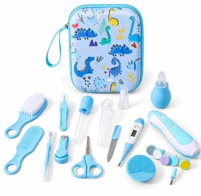 Produktbild von Babypflegeset 20-teilig mit Aufbewahrungsetui, Baby Pflege Set mit Nagelpflege, Thermometer, Nasensauger & Zahnbürste