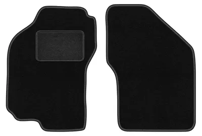 Produktbild von Velours-Fußmatten Vorne passend für Fiat Bravo (Schrägheck, Bj. 1995-2001) –  schwarz, passgenau, mit Befestigungen set 2 Stk. - STANDARD