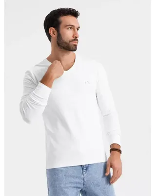Obrázok produktu pre Ombre Clothing Pánske tričko s dlhým rukávom Gjelosh biela L