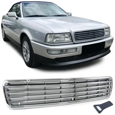 Sport Kühlergrill ohne Emblem Chrom für Audi 80 B4 Limousine Avant 1991-1996 – Produktansicht