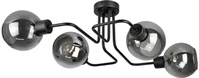 Produktbild von Deckenlampe Pendellampe Kugel Schwarz Grau Weiß (N100-EK4)