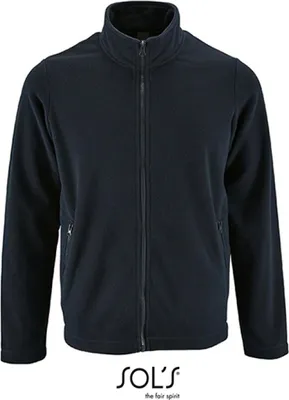 Produktbild von SOLs 02093 | Herren Plain Fleece Jacket Norman - Farbe: Navy - Größe: 3XL