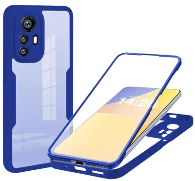 Produktbild von 360 Grad Rundum Schutz Handyhülle für Xiaomi 12 / 12X Full Cover Vollschutz Case Farbe: Blau