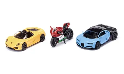 Produktbild von SIKU Super - set 2 sportovní aut a motorka