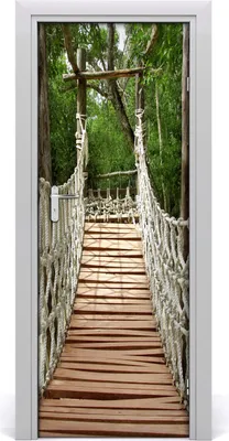 Produktbild von Tulup Türaufkleber 75x205 cm Dekorative Aufkleber Selbstklebend Wasserdichte Tapete Abnehmbar Schlafzimmer Wohnzimmer Wohnkultur - Klebetürseilbrücke