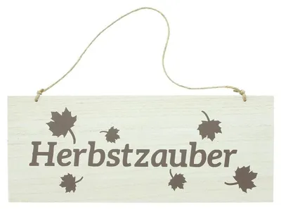 Produktbild von Schild "Herbstzauber" aus MDF, 50x20 cm, Dekoschild, Wandschild, Fensterdeko, Türschild
