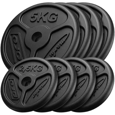 Obrázek produktu pro Marbo Sport 30 kg sada litinových závaží s otvorem ø30/31 mm / 4 x 5 kg + 4 x 2,5 kg