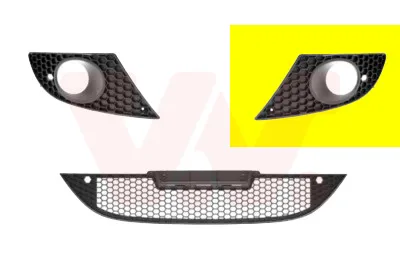 Produktbild von VAN WEZEL Lüftungsgitter Grill Stoßfänger für SEAT Leon Schrägheck (1P1) mit Loch/Löchern für Nebellampen