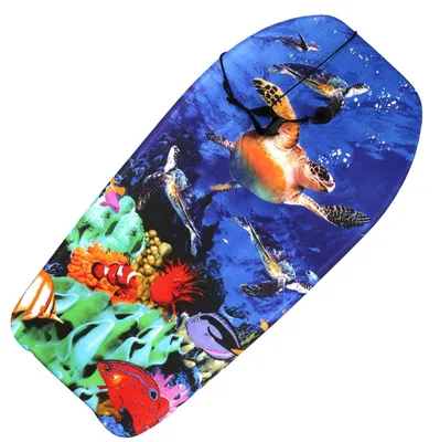 Produktbild von Best Sporting Bodyboard Kinder in tierischem Hai-, Delfin- oder Schildkröten-Design I Surfbrett Kinder 92 x 46 x 5 cm bis 75 kg I Surfboard Kinder I Body Board Kinder I Bodyboards fürs Surfen
