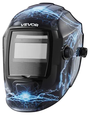 Immagine prodotto di Casco per saldatura automatico VEVOR, 93x43 mm true colour, maschera per saldatura solare, 2 sensori d'arco, DIN 4/9-13 per cicli di saldatura TIG, MIG e ARC - serie CRIUS (modello flash blu)