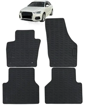 Productafbeelding van Voetmatten voor en achter voor Audi Q3 8U, modeljaren 2012-2018, premium kwaliteit, rubber
