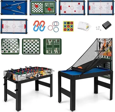 Imagen del producto de Mesa de juegos multifuncional, 14 en 1, para niños y adultos