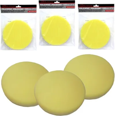 Produktbild von 3x Dino 640206 Polierpad 180mm Polierschwamm Medium für Poliermaschine ab 150mm