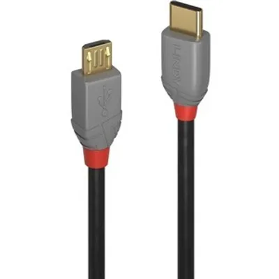 Produktbild von LINDY USB 2.0 Kabel Typ C/Micro-B Anthra Line M/M 1m