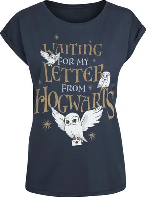 Produktbild von Harry Potter T-Shirt Damen Hogwarts Letter dunkelblau S