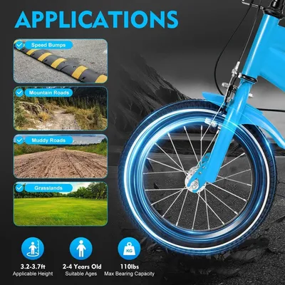 Image de Vélo pour enfants - Vélos - 14 pouces - Jeux - Extérieur - Bleu