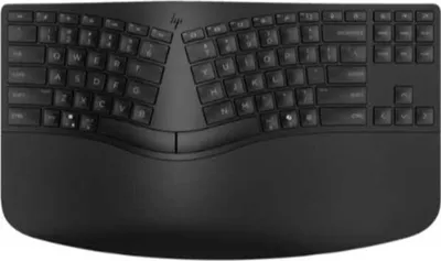 Produktbild von HP 960 Ergonomische Wireless-Tastatur, Volle Größe (100%), Kabellos, RF Wireless + Bluetooth, Membran Key Switch, Schwarz